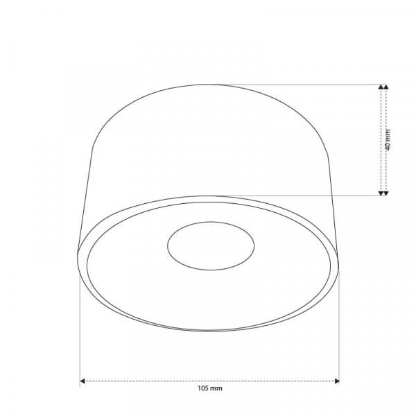 CREE צילינדר קעור עיגול לבן