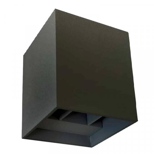 גוף תאורה קיר מתכוונן מוגן מים שחור